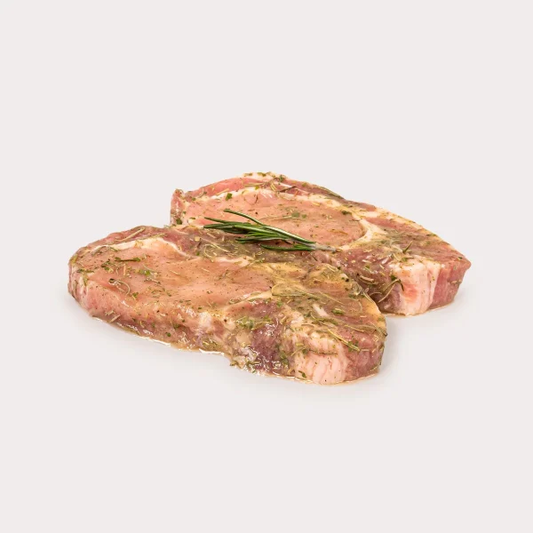Pork Loin Chop, Boneless, Rosemary Garlic, 6oz 2 Pack (170g Each)